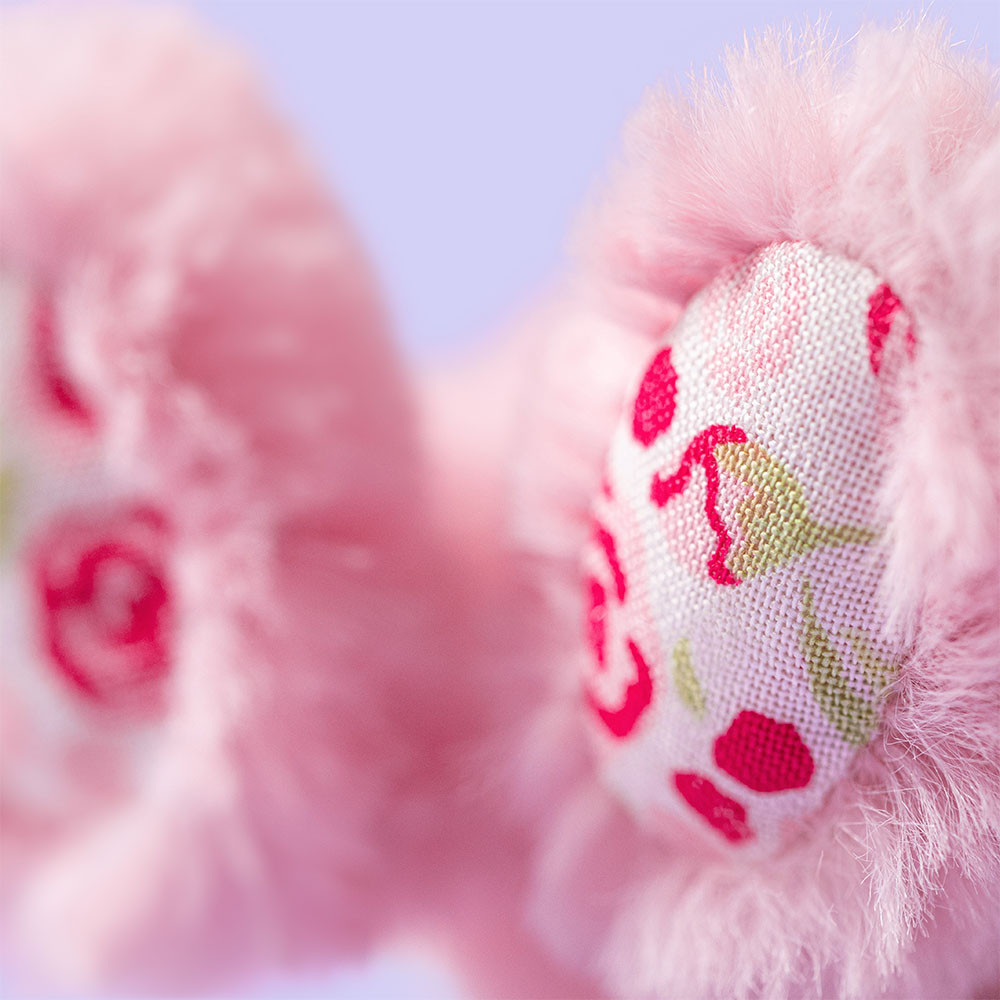 Jellycat Blushkin Blossom Bunny Bag Charm – close up