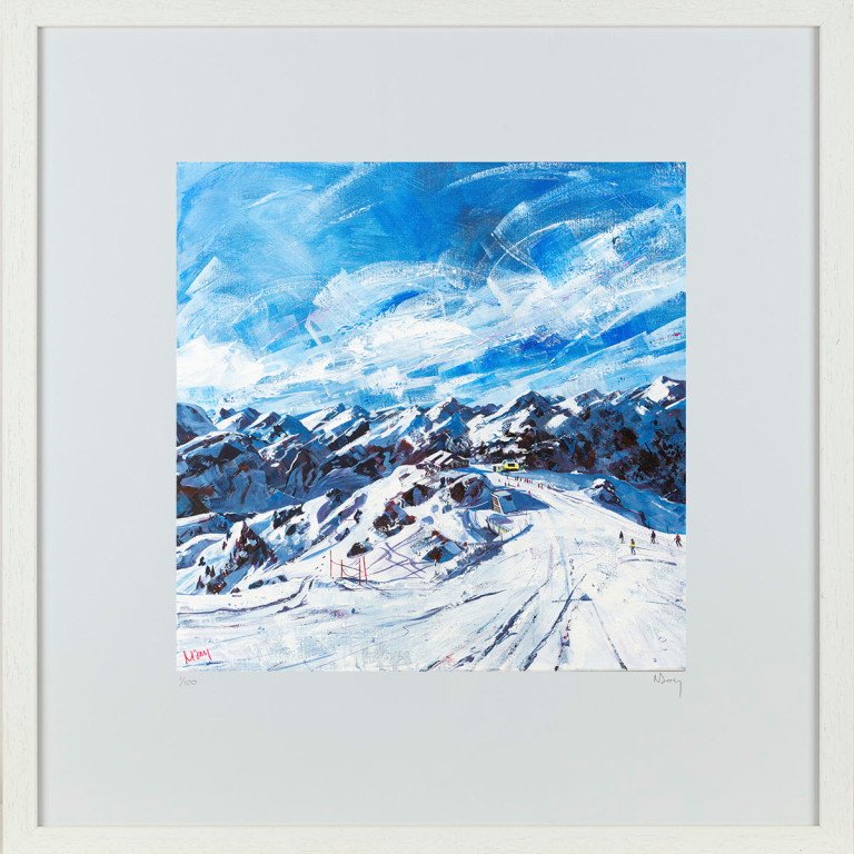 On top of the world – 50cm x 50cm print by Nadia Day