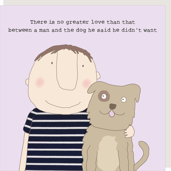 Man and dog | Funny friendship card