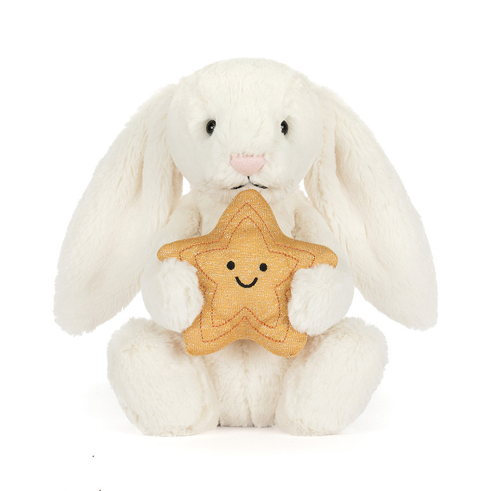 Jellycat Cream Bunny With Star – front view