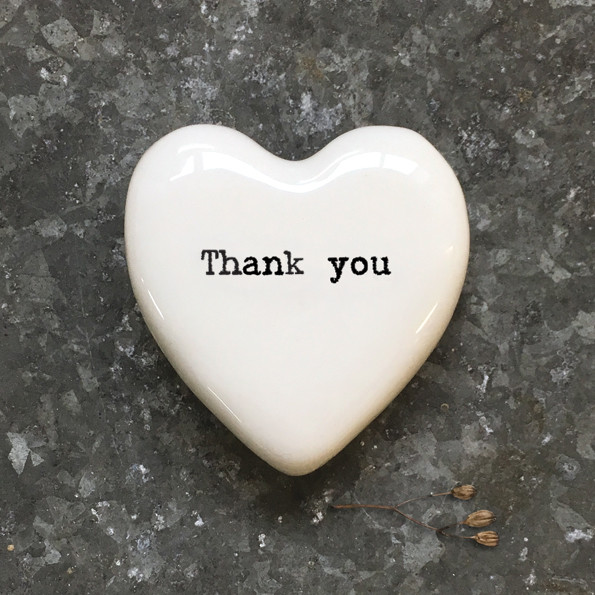 White heart token - Thank you