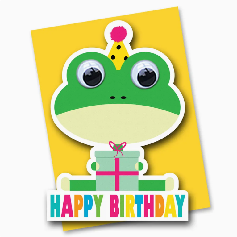 Die-Cut Frog | Birthday card
