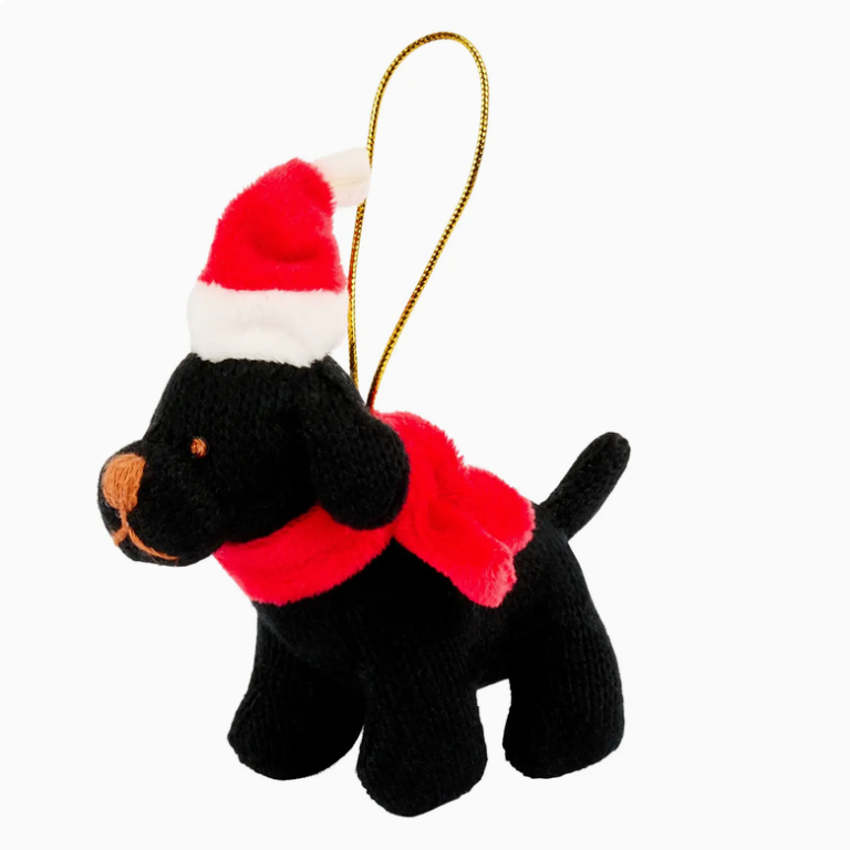 Black Dog Christmas Decoration