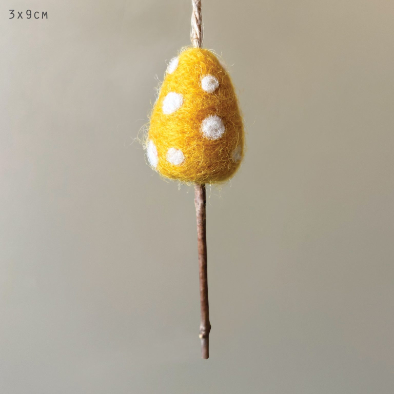 Yellow mushroom | Felt decoration