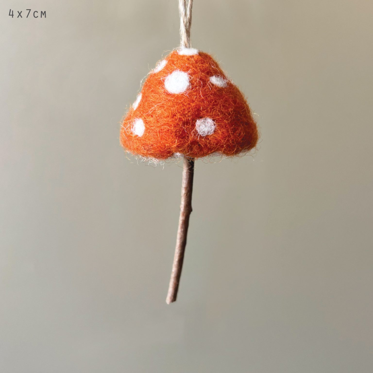 Orange mushroom | Felt decoration